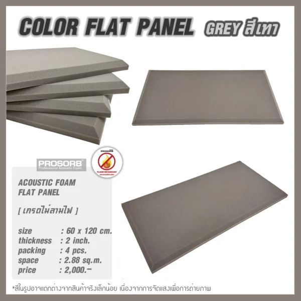 แผ่นซับเสียงเกรดไม่ลามไฟ FLAT PANEL